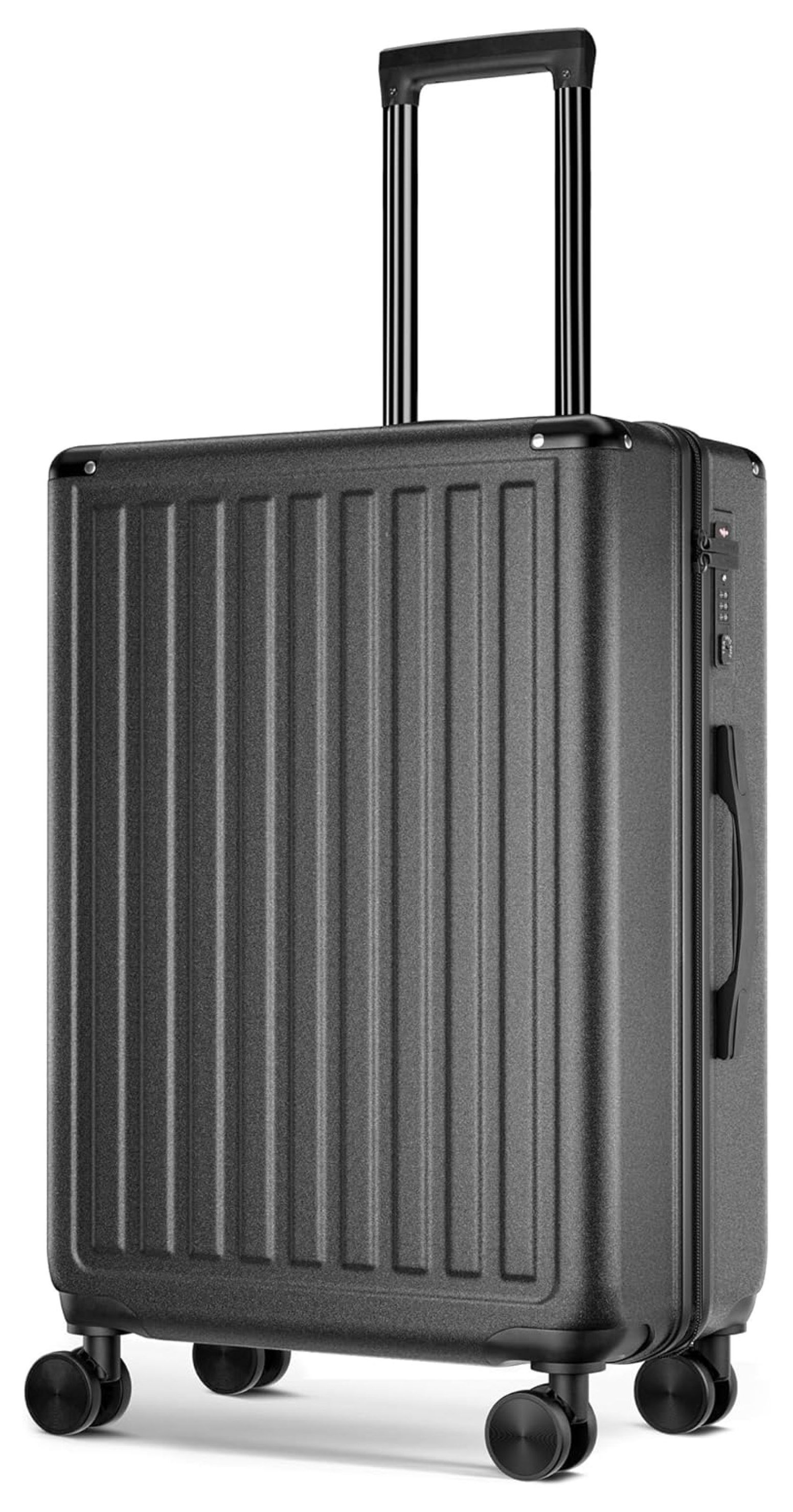 24" Checked Luggage,PC+ Hardside Material Suitcase with Wheels ...