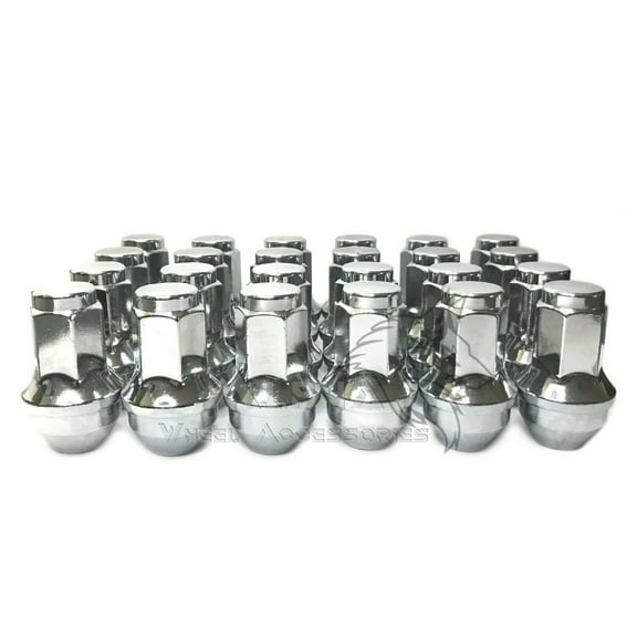 24 Chrome 14x2.0 OEM Factory Style Lug Nuts For 2004-2014 Ford F-150 Expedition