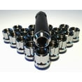 thumbnail image 1 of 24 Chrome Open End 12X1.5 Acorn Seat Tuner 6 Spline Lock Lug Nut Set with Key, 1 of 4