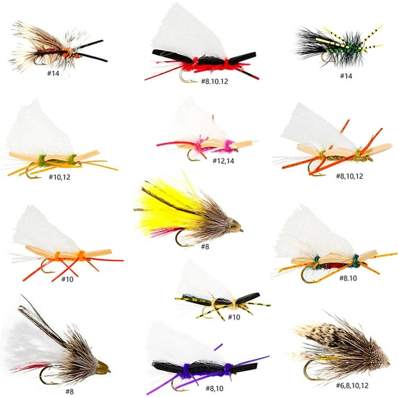 24 Chubby Chernobyl Ant, Muddler Minnow, Stimulator Trout Fly Fishing Assortment | Trout, Bass, Pike, Baitfish Flies