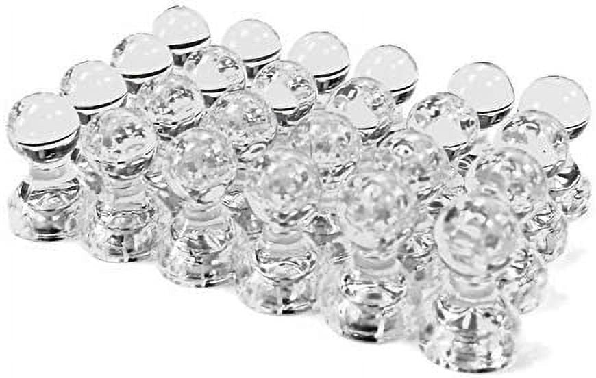 Ziediop Clear Magnetic Push Pins, 24Pieces
