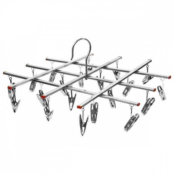 24 Clips Folding Clothes Dryer Rotatable Hanger Windproof Socks Underwear Drying Rack Home Storage Laundry Rack New Dropshipping