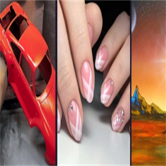 24 Color Acrylic Airbrush, Leather & Shoe Paint Set Opaque Colors plus Reducer, Cleaner & Color Mixing Wheel