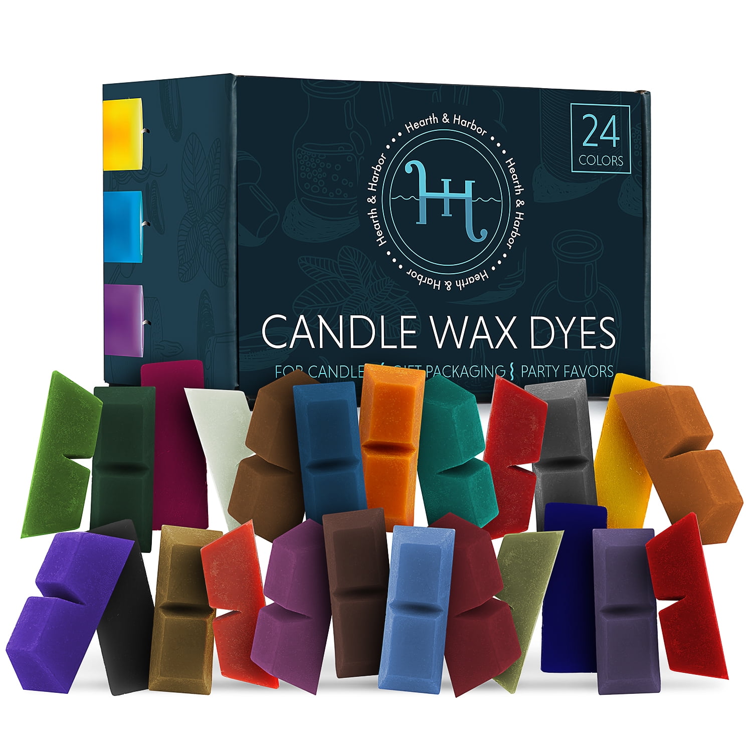 24 Colours Candle Wax Dye Natural Wax Dye Safe Soy Wax Dye for Candle  Making 