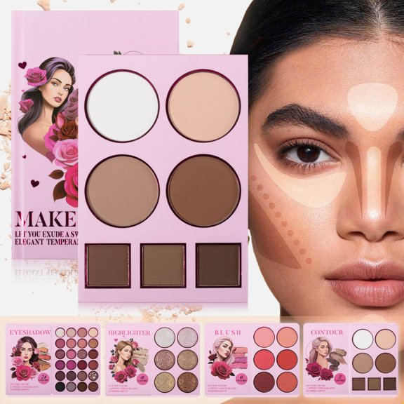 24-Color Eyeshadow 5-Layer Book-Style Makeup With 67 Pro Shades All One Eyeshadow Blush HighlighterMulti-functional Beauty Beauty Makeup Book