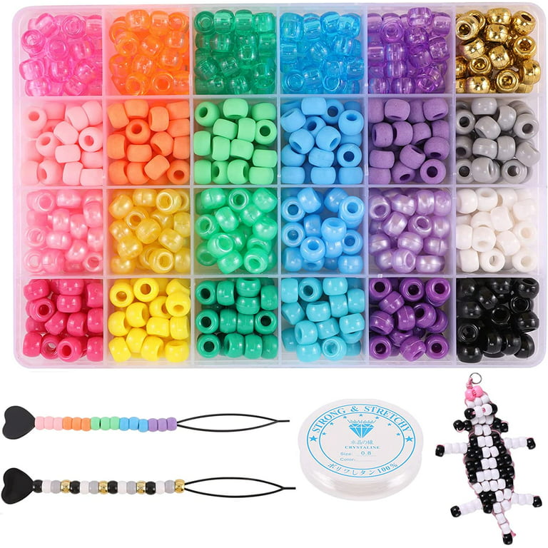 50pcs lot 6x9mm Acrylic Hair Beads Pony Beads for Hair Braids Jewelry  Making DIY Kandi Bead Plastic Craft Bracelet Multicolor