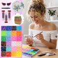 thumbnail image 1 of 24 Color Resin Jelly Rhinestones For Bedazzling,3Mm Flatback Gems For Crafting,Bedazzling Kit With 3Pcs B7000 Glue For Clothing Shoes Nail Book Diamond Art, 1 of 6