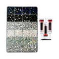 thumbnail image 1 of 24 Color Resin Jelly Rhinestones For Bedazzling,3Mm Flatback Gems For Crafting, Jelly Bedazzling Kit With 3Pcs B7000 Glue For Clothing Shoes Nail Book Diamond Art, 1 of 7