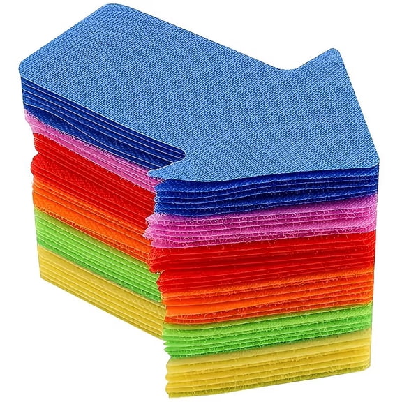 24 Colorful Arrow Carpet Markers 5.51 Inch Floor Decals for Classroom Direction