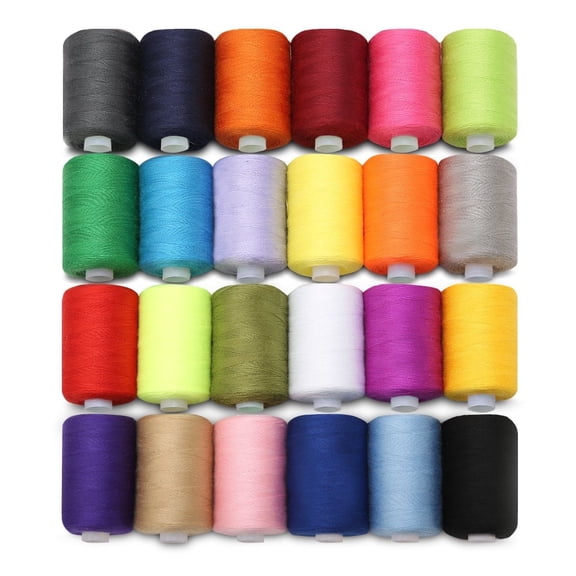 24 Colors 218 Yards Each Cotton Sewing Thread Spools For Hand Machine Arts, Crafts & Sewing Clothing Crafting