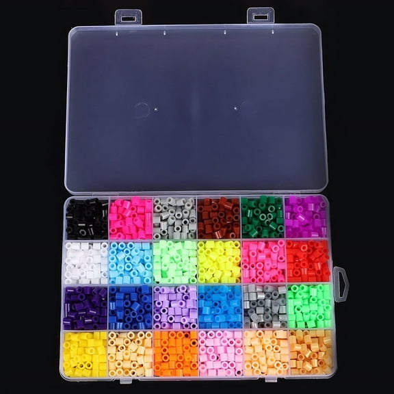 24 Colors 5mm Hama Beads Toy Fuse Bead for Kids DIY Handmaking 3D Toys