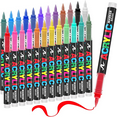 thumbnail image 1 of 24 Colors Acrylic Paint Markers,Direct Liquid Soft Brush Tip Paint Pens and Paint Markers,Acrylic Paint Pens for Wood,Stone,Canvas,Glass,Fabric,Egg,Rock Painting and DIY Crafts Art Supplies, 1 of 7