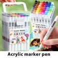 thumbnail image 1 of 24 Colors Acrylic Paint Markers for Pupils, Washable Non-Bleeding Water-Based Paint Pens, Blendable & Layerable Art Markers for Coloring, Campus Supplies for Pupils, 1 of 9