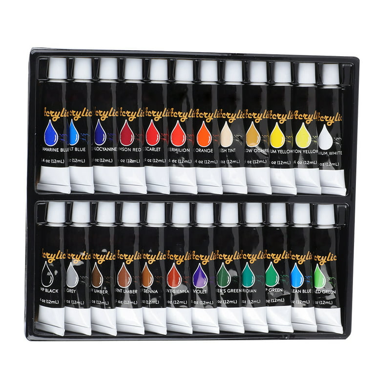 Bulk Acrylic Paint Sets for Kids, 24 Individual Sets of 24 Colored Paints  and