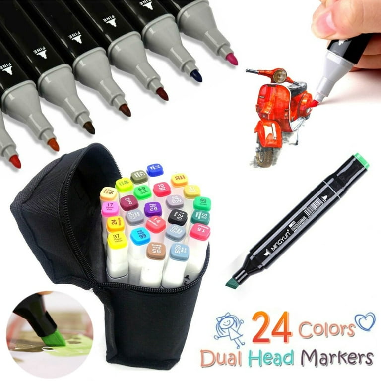 120 Colors Alcohol Markers?drawing markers?Dual Tip Art Markers ?Fine &  Chisel Coloring Marker?Chisel Coloring Markers for Kids Sketching Adult  Coloring 