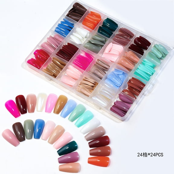 24 Colors Matte Pressed Nails, False Nails, Acrylic False Nail Set, Square Short Pressed Nails, Small Nail Tip Pinky False Nails-2