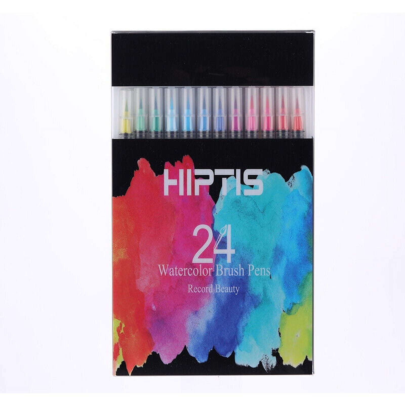 24 Colors Tips Soft Brush Drawing Pens, Colors Watercolor Brush Pens