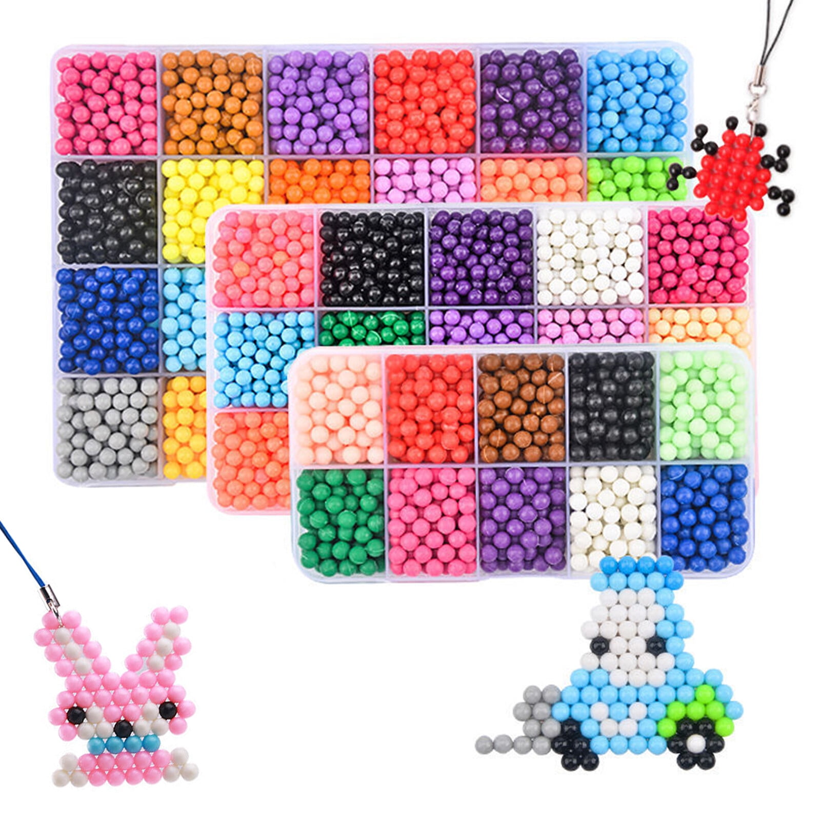 24 Colors Water Fuse Beads Kit 2400pcs Water Sticky Beads DIY Art