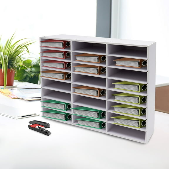 24 Compartments Literature Organizer File Sorter Paper Storage Holder Office  Used to Organize Student Assignments, Books, Magazines, Files.