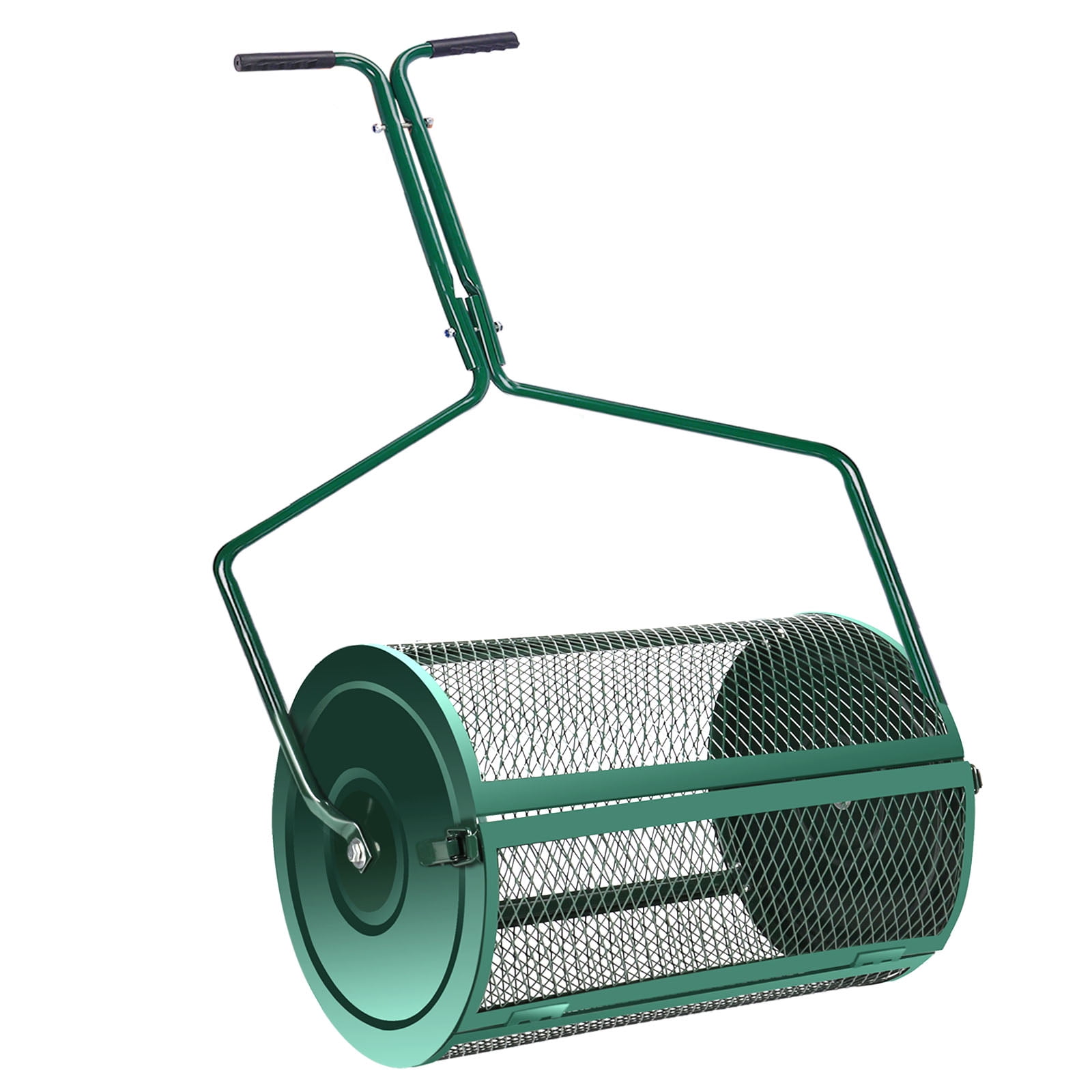 24" Compost Spreader Peat Moss Spreader with Upgrade Latches AESRAOU