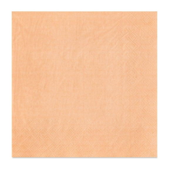 6.5" x 6.5" Disposable Peach Paper Napkins, 24 Count, by Way To Celebrate