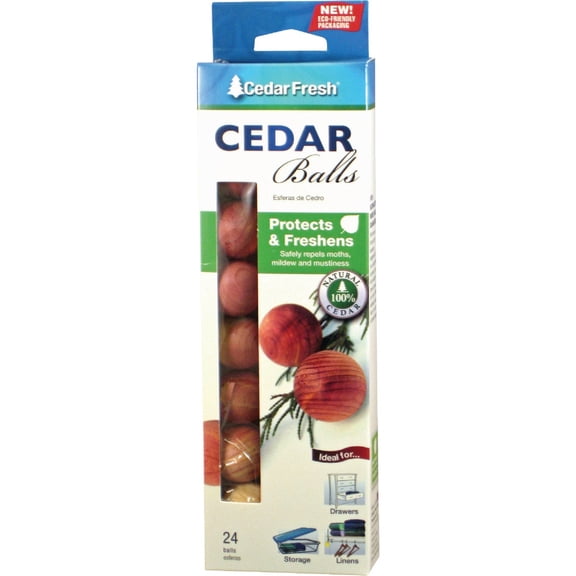 Household Essentials 17824 0.87 in. Cedar Moth Balls, 24 Count