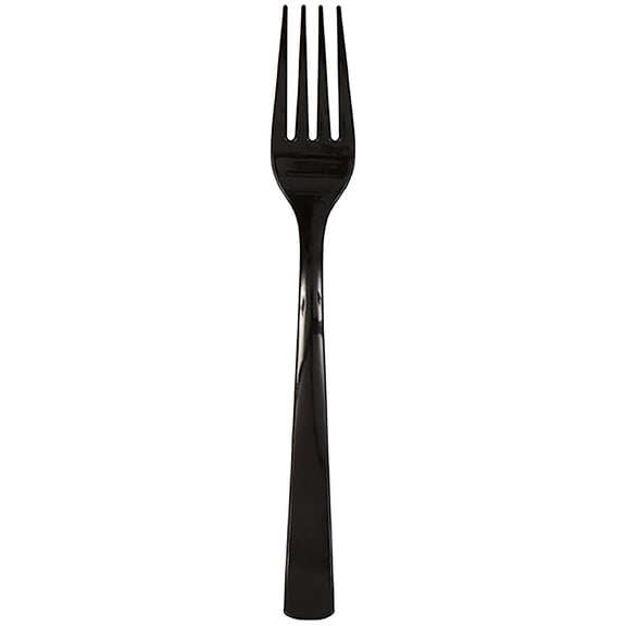 24 Count Black Disposable Plastic Forks by Way To Celebrate