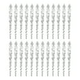 thumbnail image 1 of 24-Count Clear Glass Icicle Christmas Ornaments, Realistic Dripping Icicle Design Catches Light for Frosty Winter Sparkle, Lightweight Acrylic Set Perfect for Tree, Window Or Garland , , 24*Icicle, 1 of 7