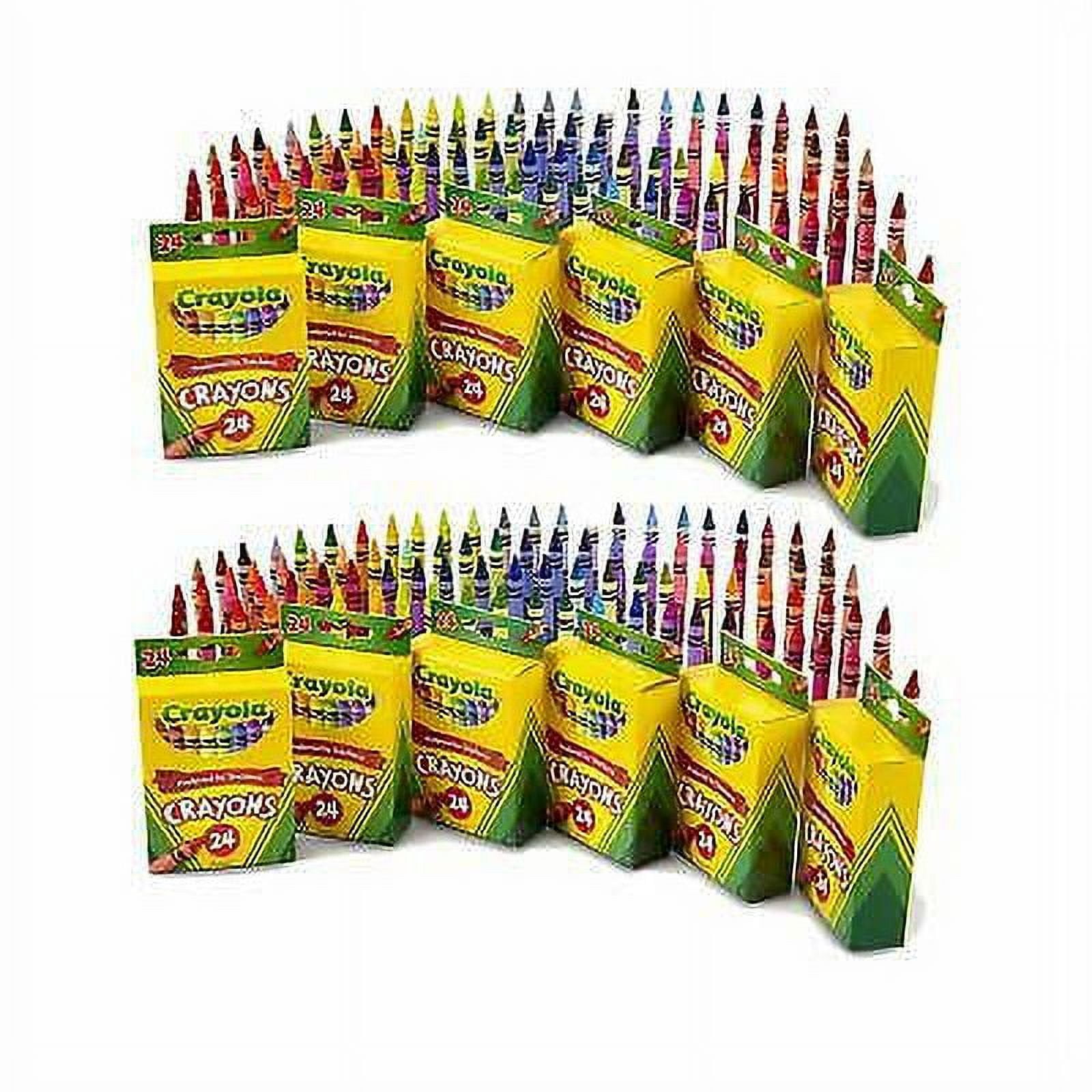 Kalysky Crayons Bulk 24 Crayon Packs with 12 Assorted Colors,Crayons For  Kids,School Crayons,Set of 24 (12 Colors/box)