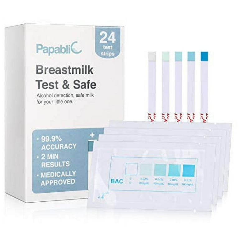 24-Count of Papablic Test & Safe Breastmilk Alcohol Test Strips, 2