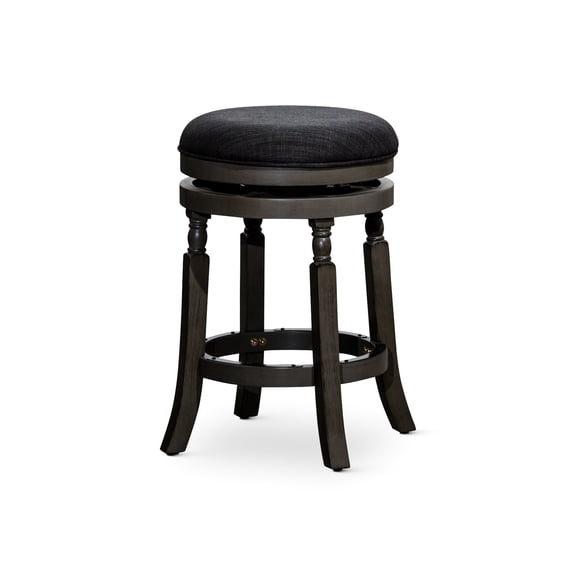 24" Counter Stool, Modern White Finish | Comfortable Swivel for Kitchen Island | Double Bolt Leg Design | Ensure Stool and Floor Safety