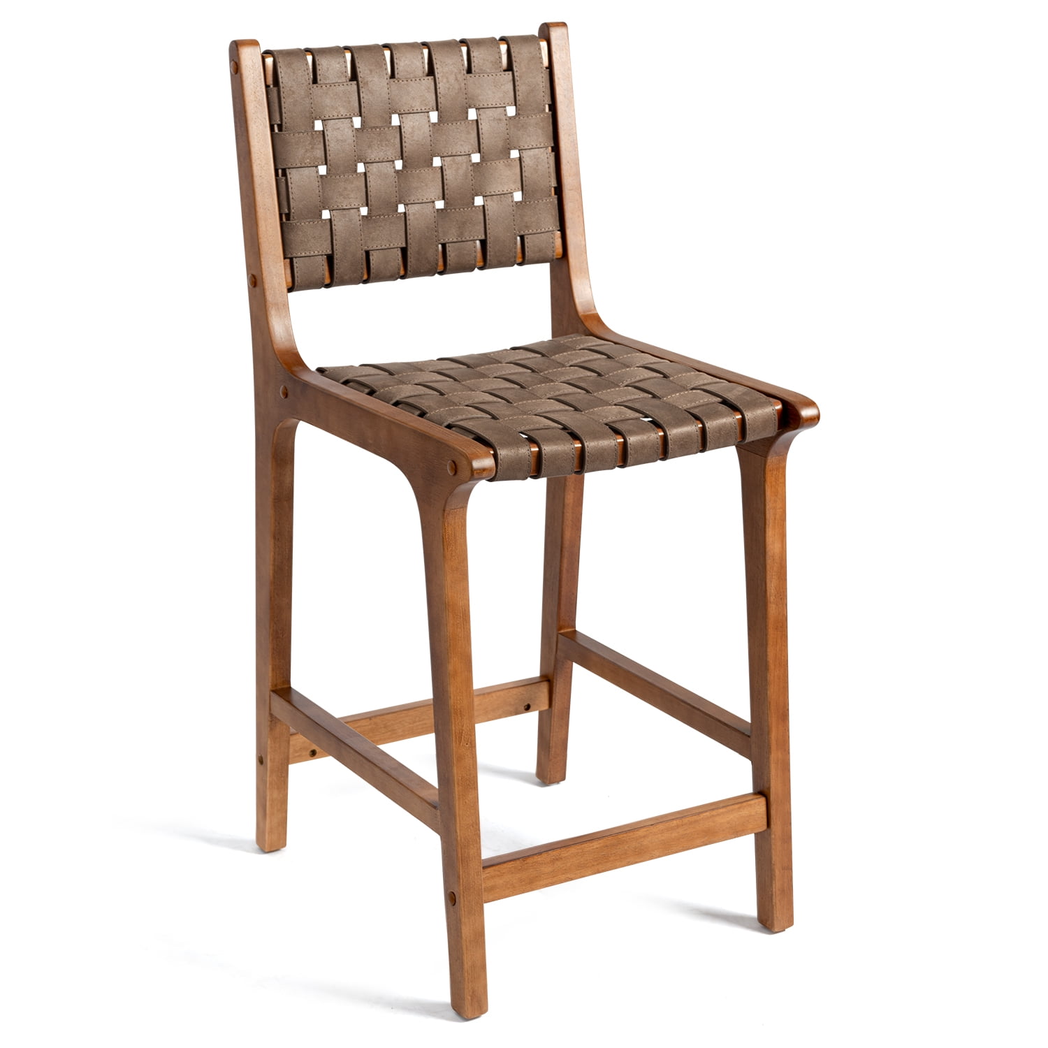 Leather Woven Stool