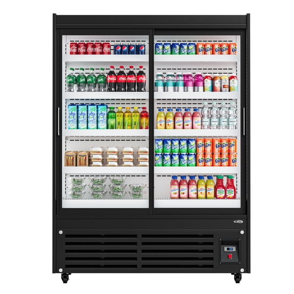 24 Cu Ft Commercial Beverage Merchandiser With Sliding Glass Doors