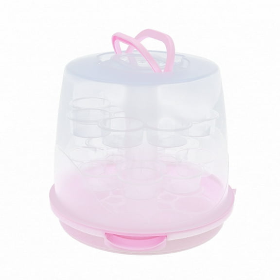 24 Cupcake Carrier Cake Carrier Holder Portable 3-Tier Cupcake Transporter Box