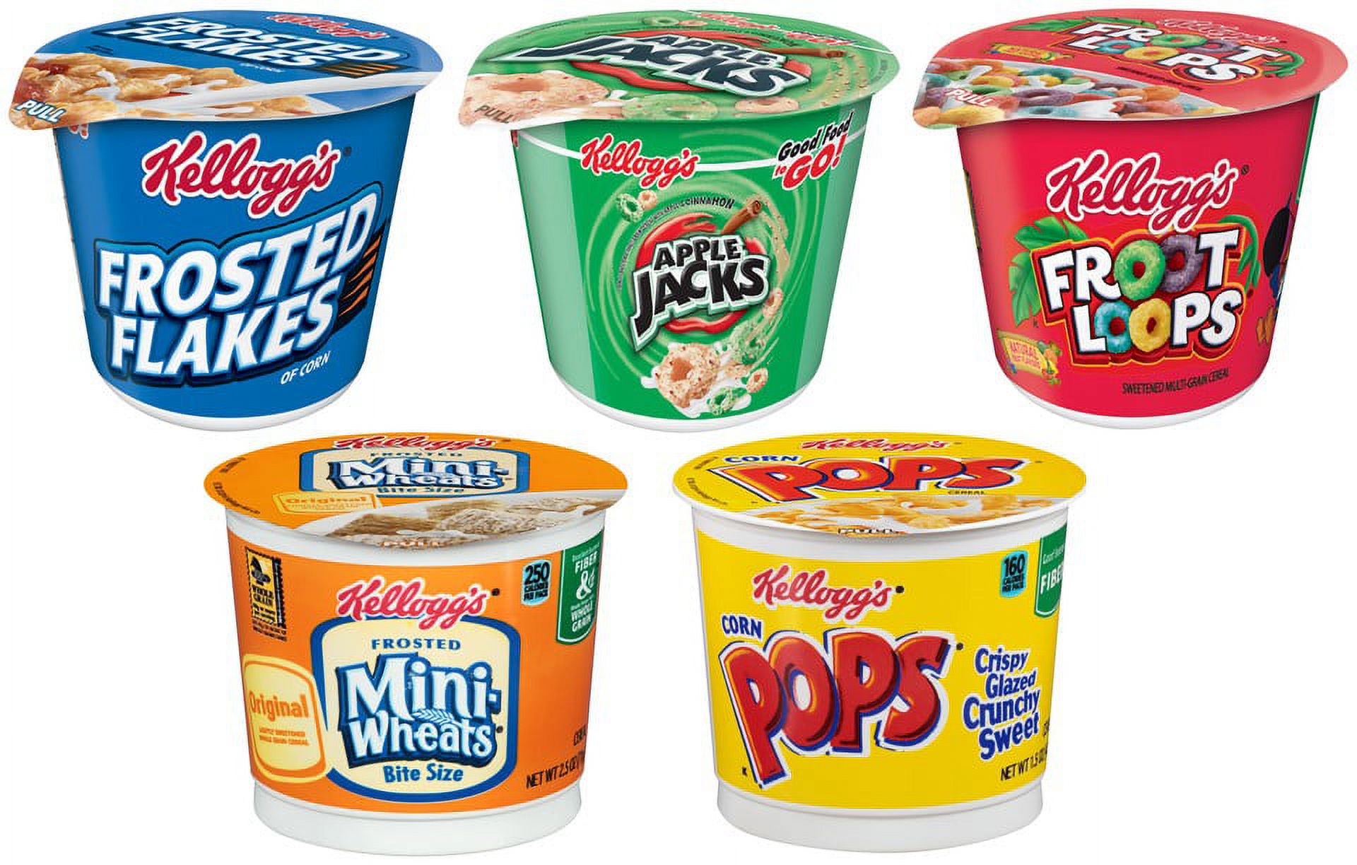 (24 Cups) Kellogg's Favorites Breakfast Cereal Cups, Variety Pack, 42 Oz - image 1 of 2