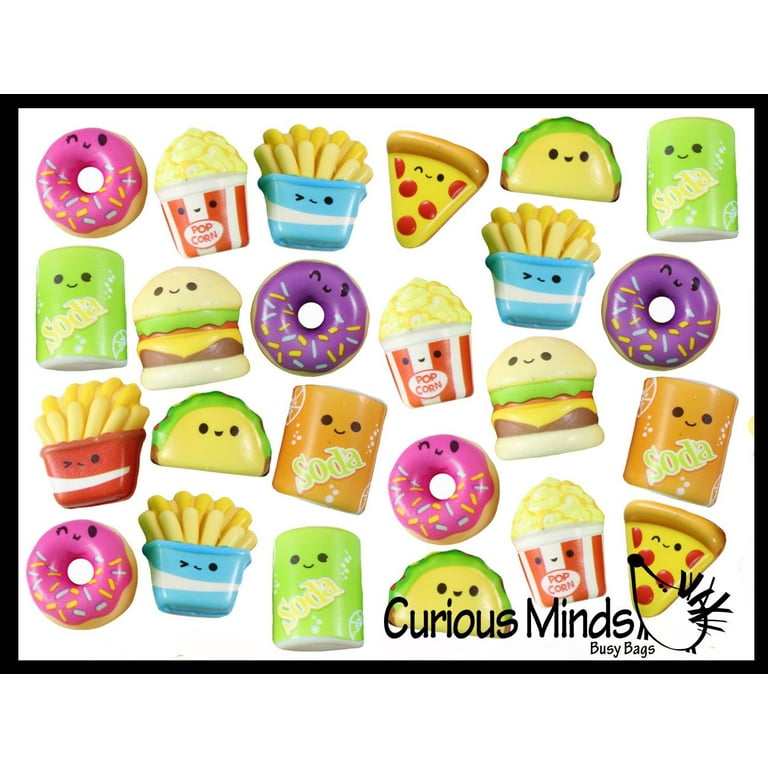 24 Cute Micro Food Slow Rise Squishy Toys Mini Memory Foam Party Favors Prizes OT Random Selection