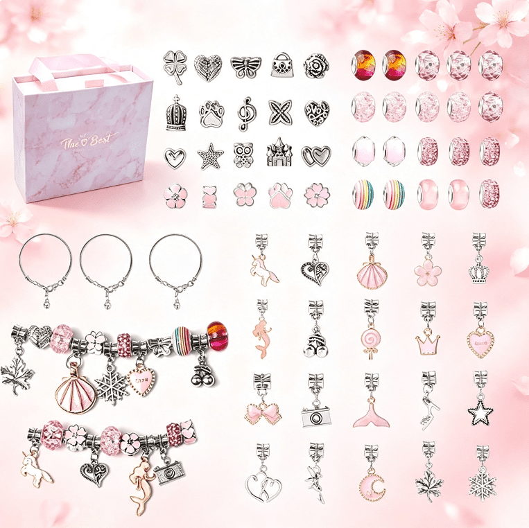 24 DAYS OF CHRISTMAS ADVENT CALENDAR BRACELETS SET, DIY Christmas Charm ...