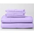 thumbnail image 1 of 24" DEEP POCKET, ABORN 700-Thread-Count Adult Bedsheet Egyptian Cotton, 6 PC Split Head King- 34" Split Lilac, 1 of 8