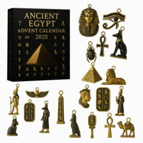 24-Day Ancient Egypt Advent Calendar,Egyptian Mythology Hanging Ornament Countdown Set