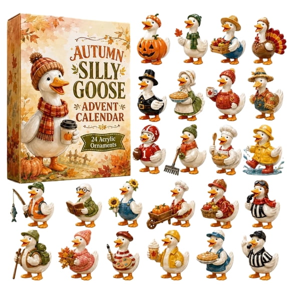 24-Day Animals Advent Calendar , Christmas Countdown Calendar with 24 Pieces 2D Acrylic Cute Ornament, Uniquee Christmas Tree Decorations for Xmas Halloween Animals Lover, Holiday Decor Gift
