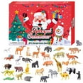 thumbnail image 1 of ​24-Day Christmas Advent Calendar with 32 Mini Animal Figures - Countdown Surprise Gift Box for Kids & Collectors, Educational Holiday Toy for Children Ages 3+​​ colours, 1 of 5