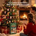 thumbnail image 1 of 24 Day Christmas Brick Ornament Advent Calendar, 24pcs Mini Christmas Ornaments with Hanging Loops, DIY Building Blocks Set for Christmas Tree, Holiday Decorations, 1 of 9