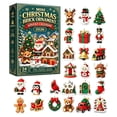 thumbnail image 1 of 24 Day Christmas Brick Ornament Advent Calendar, 24pcs Mini Christmas Ornaments with Hanging Loops, DIY Building Blocks Set for Christmas Tree, Holiday Decorations, 1 of 9