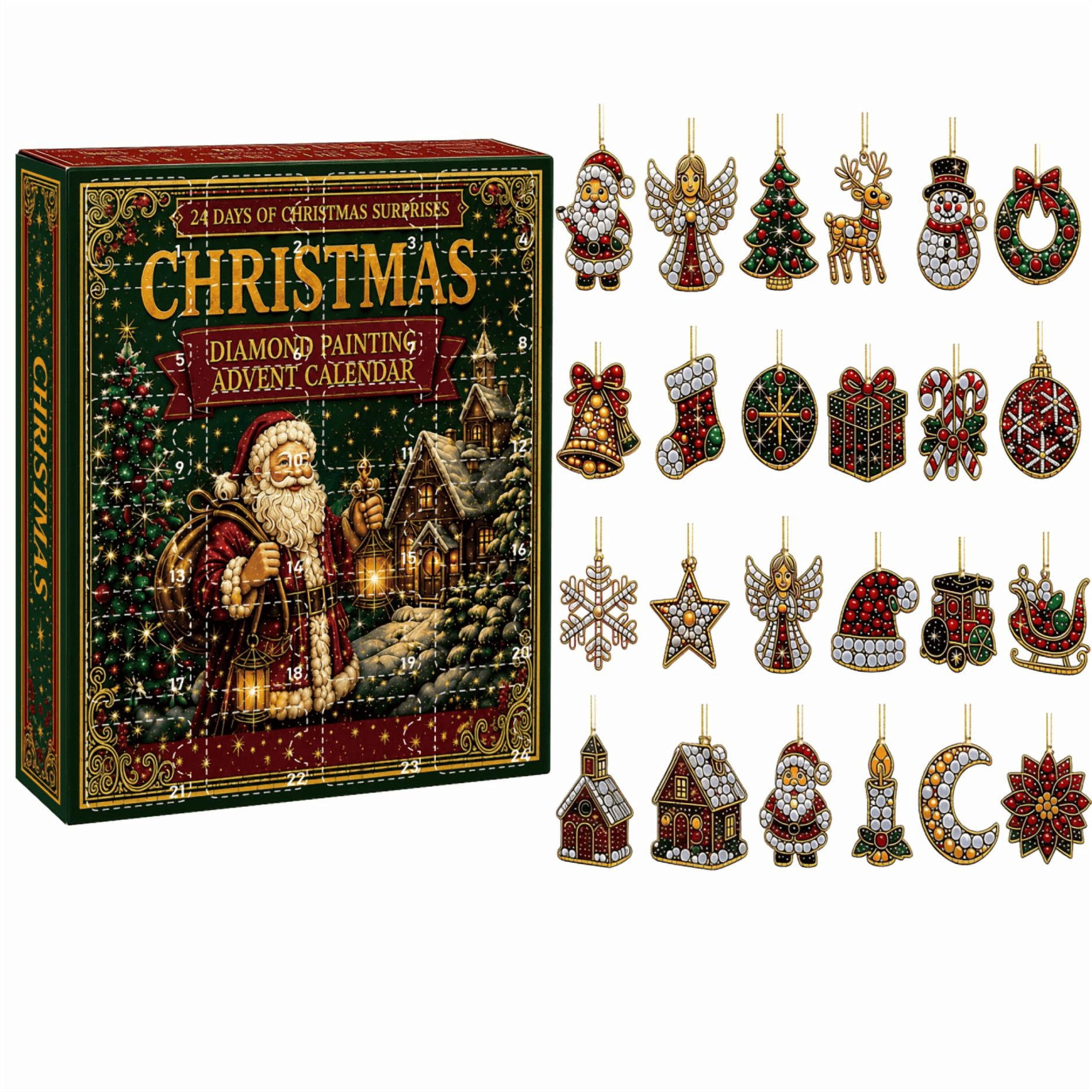 24 Day of Christmas Diamond Art Advent Calendar, Countdown Mystery for ...