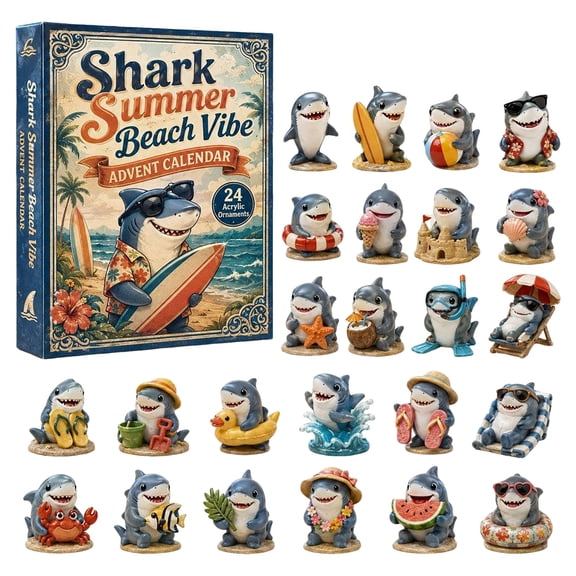 Shark World Christmas Countdown Calendar, 2026 Advent Calendar Provides 24-Day Holiday Countdown Experience