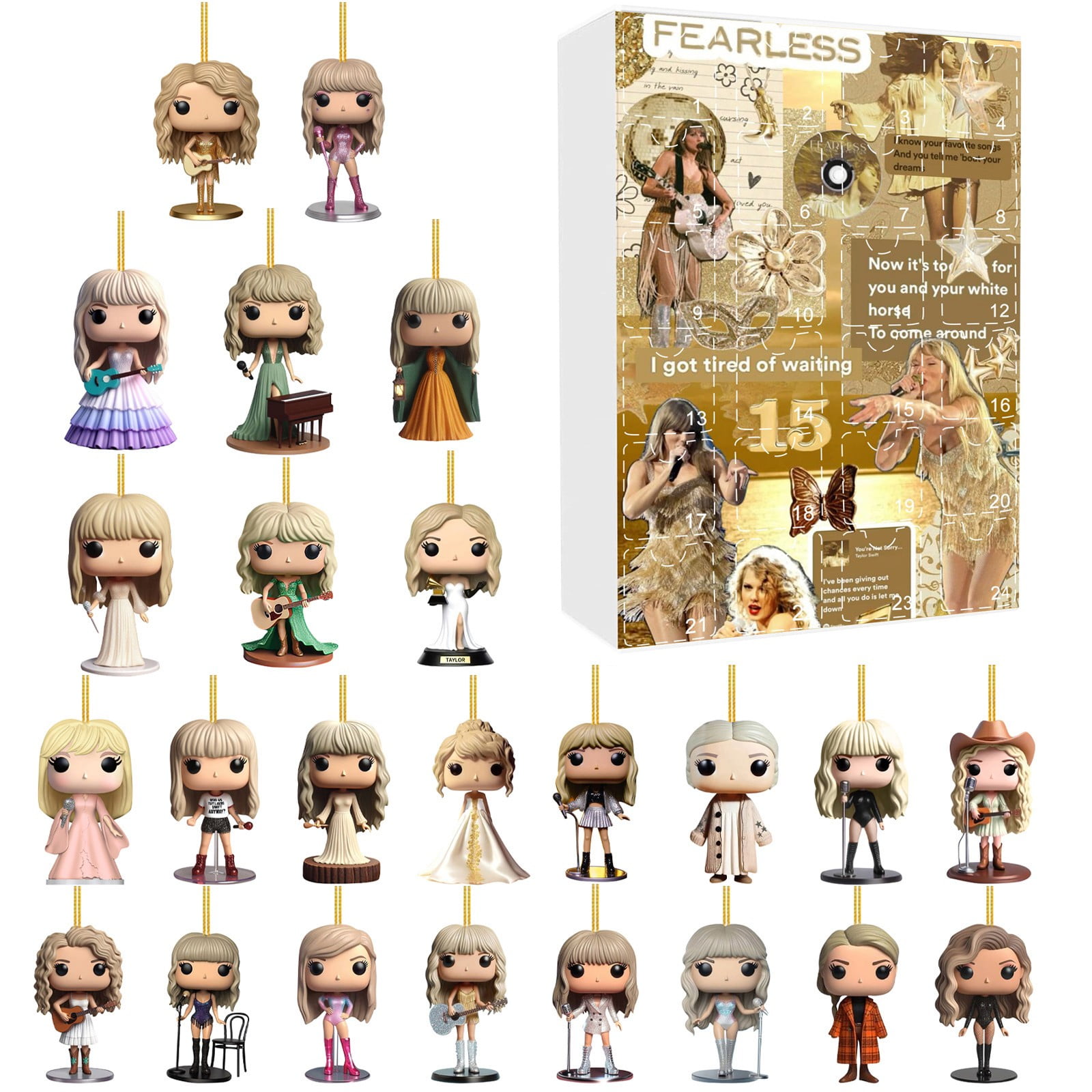 24 Day Christmas Vacation Taylor Advent Calendar Ornaments for Music