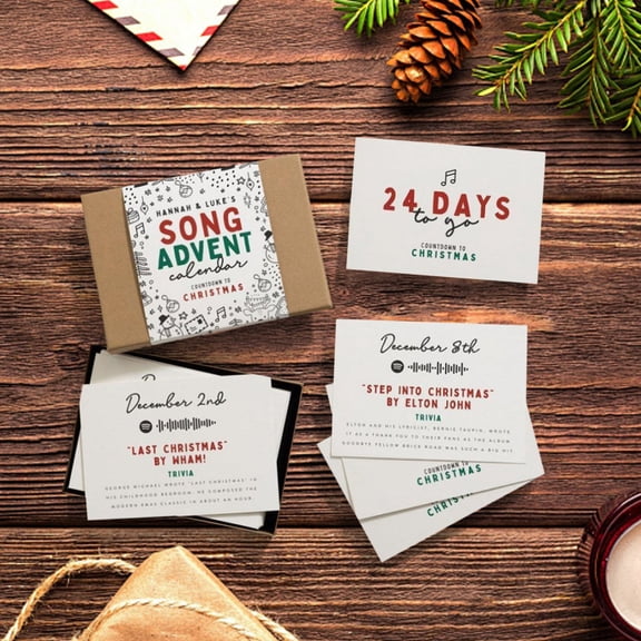 24-Day Gift Card Advent Calendar,Christmas Countdown with Festive Designs, Thoughtful Daily Messages & Surprises, Durable Holiday Decorations for Home Office multicolour