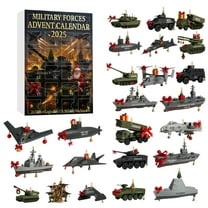 24-Day Legends of the Armed Forces Advent Calendar 2025: US Military Machines 2D Ornaments for Christmas Countdown & Men’s Surprise Gifts