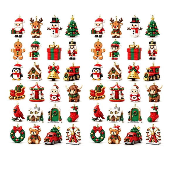 24-Day Mini Christmas Brick Ornament Advent Calendar