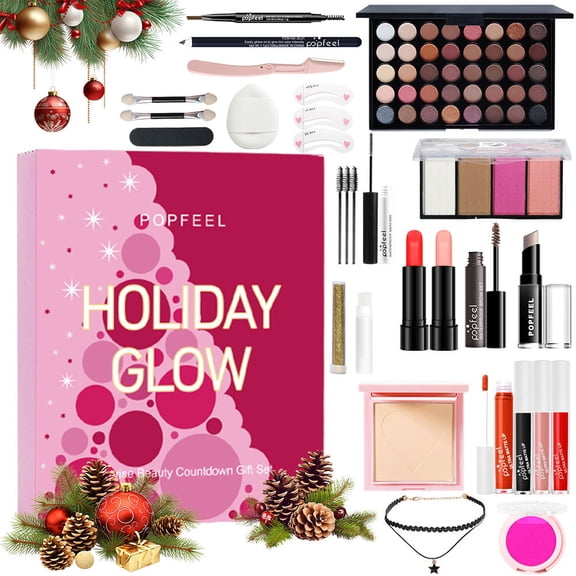 24 Days Advent Calendar Set 2026, Festive Cosmetic Gift Box | Holiday Makeup Kit for Women, Teen Girls, Birthday, New Year, Wedding Party, Office Celebration, School